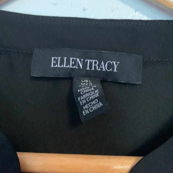 Ellen Tracy Chiffon Long Sleeve Blouse - Picture 2 of 4